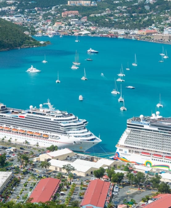 cruise ships at docks
