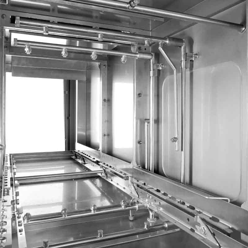 Rack Conveyor Dishwasher inside