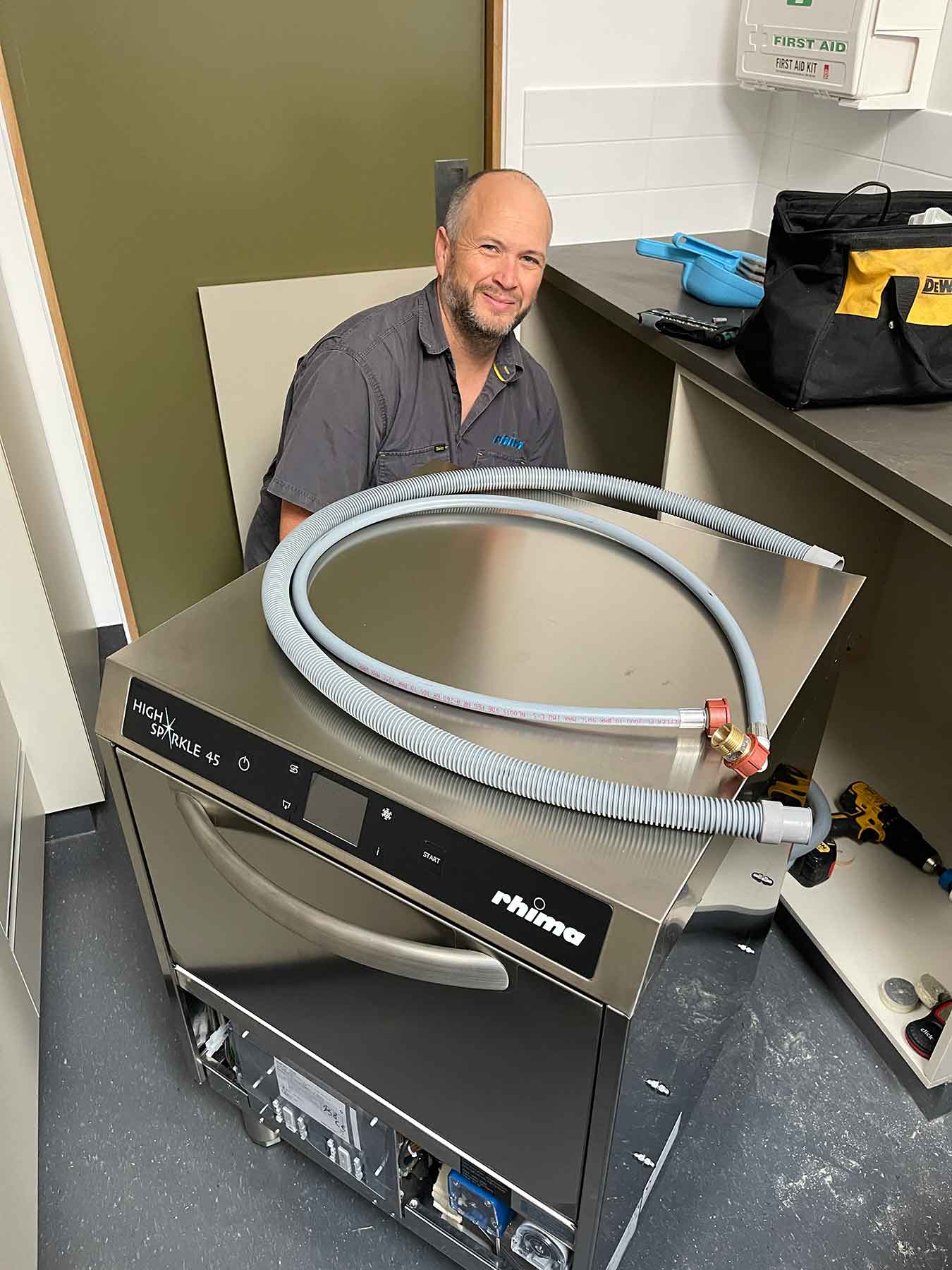 Craig installing Ballarat Clarendon College high sparkle 45